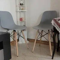 صندلی پلاستیکی نهارخوری پایه چوب صفحه فایبر|میز و صندلی غذاخوری|تهران, خرمشهر|دیوار