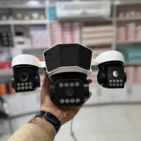 دوربین مداربسته چرخشی بیسیم 3لنز سیمکارتی/باغ