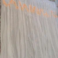 پرده توری و حریر،کاملا سالم و تمیز|پرده، رانر، رومیزی|قدس, شهر‌قدس|دیوار