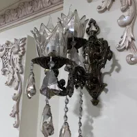 دیوارکوب برنزی ۲ عددی|لوستر و چراغ آویز|ساری, |دیوار