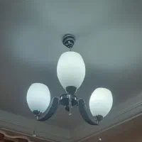 لوستر سه شعله چوبی - دو عدد