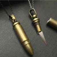گردنبند فشنگ چاقو دار و گردنبندی صلیب چاقو دار|بدلیجات|رشت, عینک|دیوار