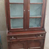 کمد کتابی چوبی و میز کامپیوتر|کتابخانه، شلف، قفسه‌های دیواری|کرمان, |دیوار