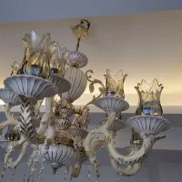 تعدادی لوستر برنز آبکاری فرانسوی با حباب دودی|لوستر و چراغ آویز|تهران, الهیه|دیوار