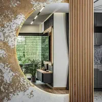 کاغذدیواری،دورلوستر،آینه کاری،ترمووال چمن مصنوعی|آینه|سراب, |دیوار