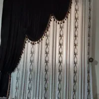 دو عدد پرده تور با  دوعدد والان مخمل شیک مجزا|پرده، رانر، رومیزی|رشت, پل تالشان|دیوار