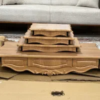 میز پذیرایی چوب مدل پیچک صفر