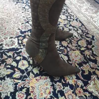 پوتین قهوه ای زنانه ساق بلند|کیف، کفش، کمربند|پرند, فاز ۴|دیوار