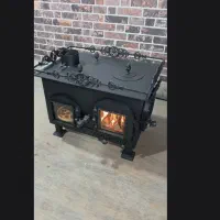 بخاری هیزمی ورق ۳ میل چوبی چوب سوز رنگ نسوز