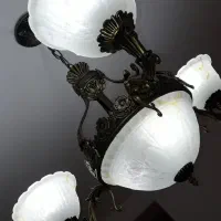 لوستر ۳ شاخه|لوستر و چراغ آویز|گنبد کاووس, |دیوار