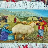 تابلو فرش دست باف ابریشم