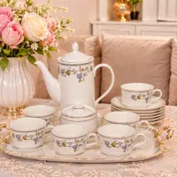 سرویس چایخوری چینی درجه یک خارجی اکبندباجعبه چوبی