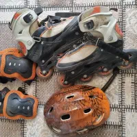 اسکیت با کلاه زانو بند ومچ بند