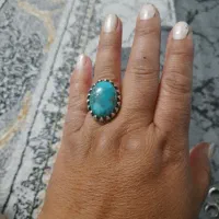 انگشترفاخرودرشت ودست سازفیروزه اصل|جواهرات|یزد, |دیوار