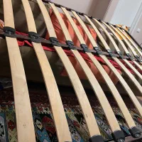 تخت دونفره تمام چوب برند آکاساAcasa با تشک خوشخواب|تخت و سرویس خواب|گنبد کاووس, |دیوار