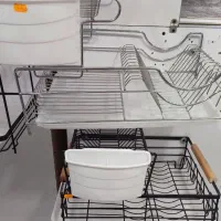 سبد آبچکان کنار سینک در دزفول|آبچکان و نظمدهنده ظروف|دزفول, |دیوار