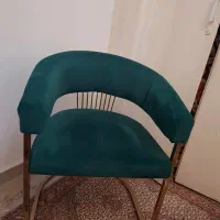 صندلی فلزی پارچه مخمل سبز|صندلی و نیمکت|تهران, مرزداران|دیوار