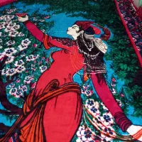 پتوی مخمل ابریشم عتیقه