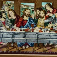 تابلو فرش تمام ابریشم شام آخر|تابلو فرش|ری, جوانمرد قصاب|دیوار