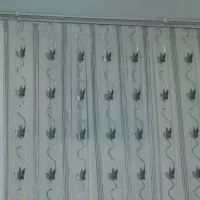 پرده حریرگل نقره ای