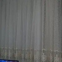 دو تا پرده با چوب پرده در حد نو|پرده، رانر، رومیزی|تهران, شکوفه (عبدل آباد)|دیوار