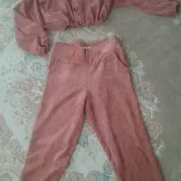 کراپ و شلوار مخمل کبریتی رنگ آجری سایز 40|لباس|سبزوار, زینبیه|دیوار