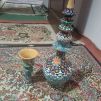 قلیان میناکاری شده اصل|کلکسیون اشیاء عتیقه|ملایر, |دیوار