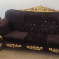مبل ۶ نفر با میز شیشه ای