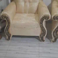 مبل هفت نفره کرمی|مبلمان خانگی و میز عسلی|شاهین دژ, |دیوار