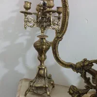 آینه شمعدان برنزی|کلکسیون اشیاء عتیقه|خمین, |دیوار