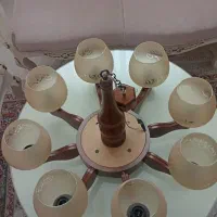 لوستر۸شاخه چوبی درحدنو