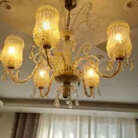 لوستر5شاخه|لوستر و چراغ آویز|شاهینشهر, خانه کارگر|دیوار