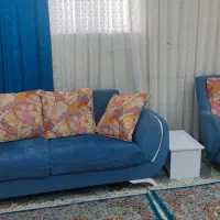 مبل ۷نفره و میزناهارخوری۶نفره.     پرده و والان
