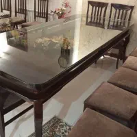 میز ناهارخوری ۱۰ نفره تمام چوب