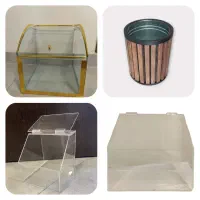 استند و قفسه و باکس پلکسی پاستیل و شیشه ترشی و سطل