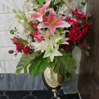 گل وگلدان|گل مصنوعی|قم, امامزاده ابراهیم|دیوار