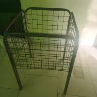سبد حراجی وتعدادی آویز استیل فروشگاهی