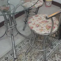 میز ناهار خوری پایه استیل