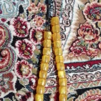 تسبیح ساری لیخ و انگشتر نقره یاقوت