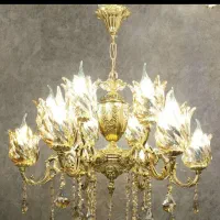 لوستر ۳+۳ سقفی تماما برنز