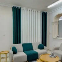 پرده حریر پانچی آماده / تک و عمده|پرده، رانر، رومیزی|قم, چهل درخت|دیوار