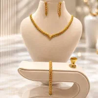 سرویس لوکس زیتونی طلای ۱۸ عیار  اجرت مناسب