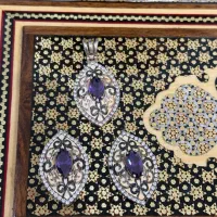 نیم ست نقره و جواهر|جواهرات|قزوین, |دیوار