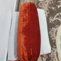 ۴عدد بالش لوله ای تمام پنبه با مخمل  استفاده نشده