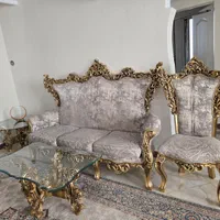 مبلمان سلطنتی ۷نفره همراه با میز نهارخوری ۶نفره|مبلمان خانگی و میز عسلی|شهریار, شهریار|دیوار