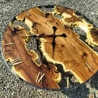 ساعت دیواری چوبی روستیک|ساعت دیواری و تزئینی|پاکدشت, پاکدشت (مامازند)|دیوار