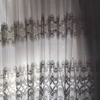 پرده صدفی حریر سفید