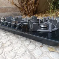 گاز رومیزی توکار صفحه ای روکار کابینتی پنج شیشه