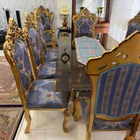 مبل هفت نفره میزوعسلی وغذاخوری درحدنومناسب جهیزیه