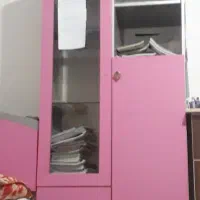 کمد دو کشو کتابخانه و جالباسی و سه طبقه جا وسایل